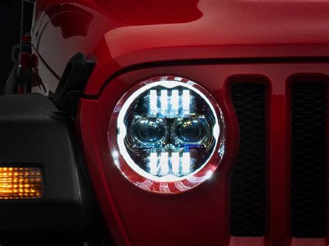 Raxiom Jeep Wrangler Axial Series 9 Inch Angel Eye LED Headlights