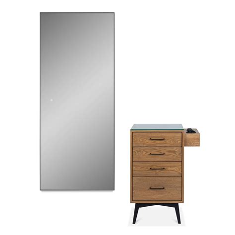 Larsen Styling Station And Black Led Mirror Minerva Beauty