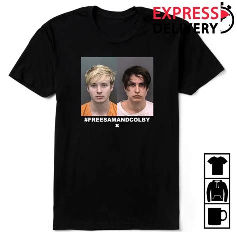 Official Sam And Colby Merch Store Shopxplr Sam And Colby Mugshot Hot Shirt Xplr SamAndColby