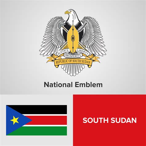 South Sudan National Emblem Map And Flag Vector Art At Vecteezy