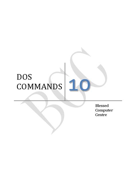 Dos Commands | PDF | Dos | Computer File