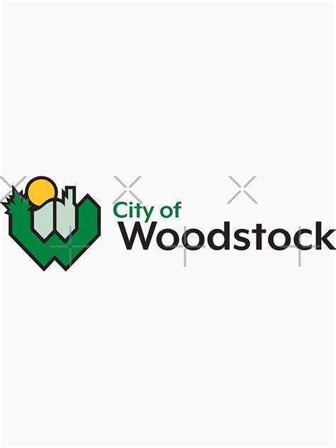 Logo Of Woodstock Ontario Sticker For Sale By Shav Redbubble