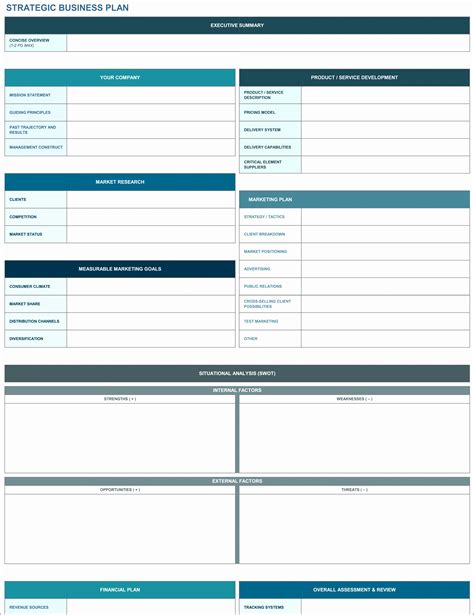 Microsoft Excel Business Plan Template ~ Excel Templates