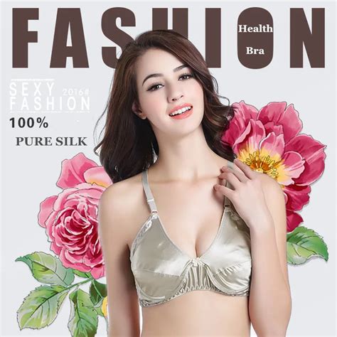 Buy 2017 Sexy Pure Silk Bra Double Faced Silk Wire