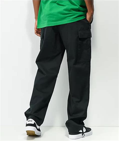 Empyre Loose Fit Black Cargo Skate Pants