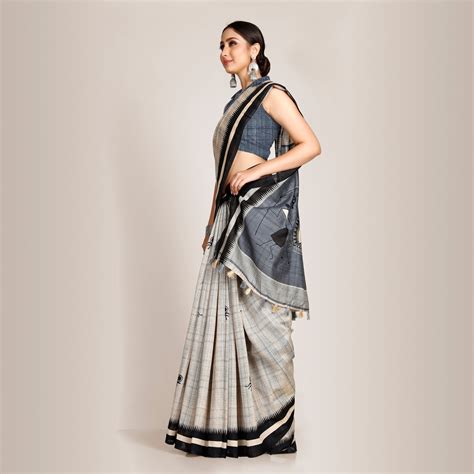 TRUNDZ Casual Wear Jute Cotton Saree With Blouse 6 3 M Rs 350 Piece