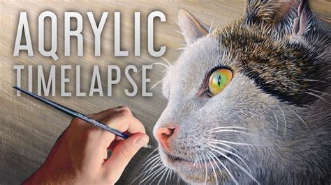 Acrylic Speed Painting Cat Youtube