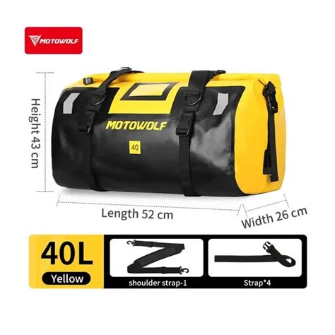 Motorcycle Waterproof Tail Bag Travel Outdoor Dry Luggage Roll Pack Bag