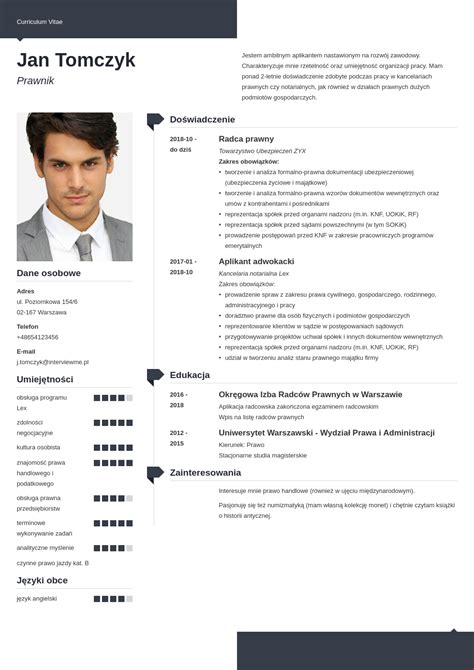 Profesjonalne Cv Wz R Jak Napisa Szablon W