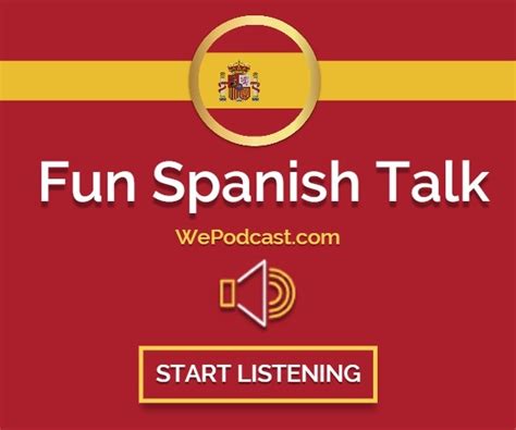 Spanish Talk Podcast小尺寸广告模板素材在线设计小尺寸广告fotor在线设计平台