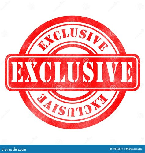 Stamp of Exclusive stock illustration. Illustration of product - 37556577