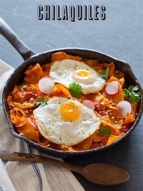 Chilaquiles Breakfast Recipe Spoon Fork Bacon