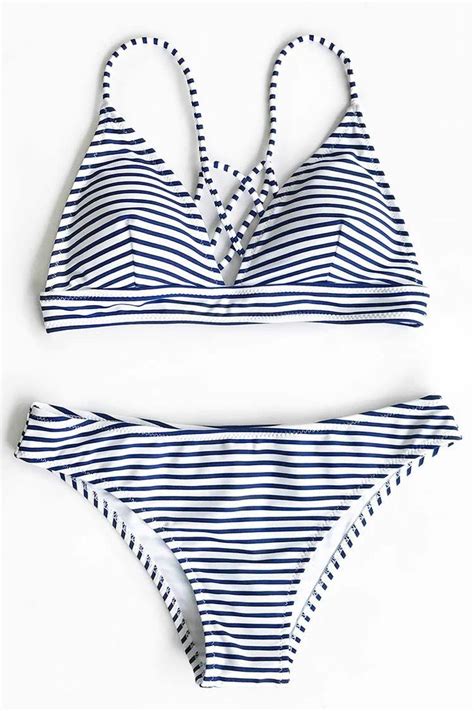 Hit Summer Stripe Bikini Set Striped Bikini Sets Striped Bikini