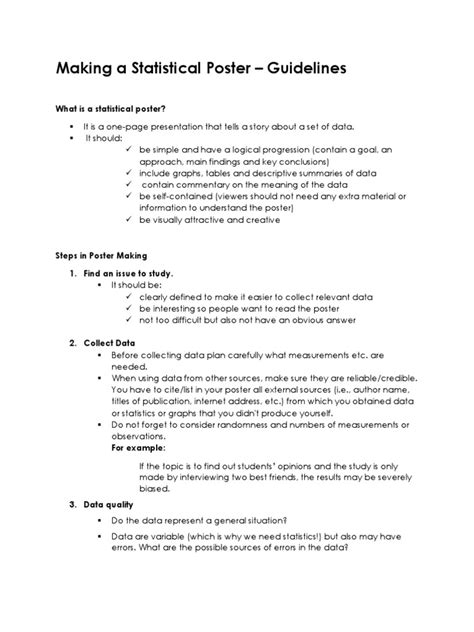 Making Statistical Posters | PDF | Statistics | Data