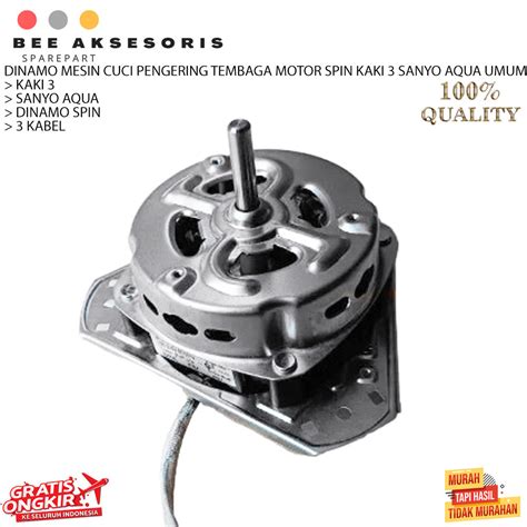 Jual DINAMO MESIN CUCI PENGERING TEMBAGA MOTOR SPIN KAKI 3 SANYO AQUA