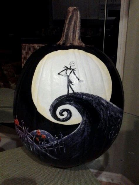 Jack Skellington Pumpkin Painting at PaintingValley.com | Explore ...