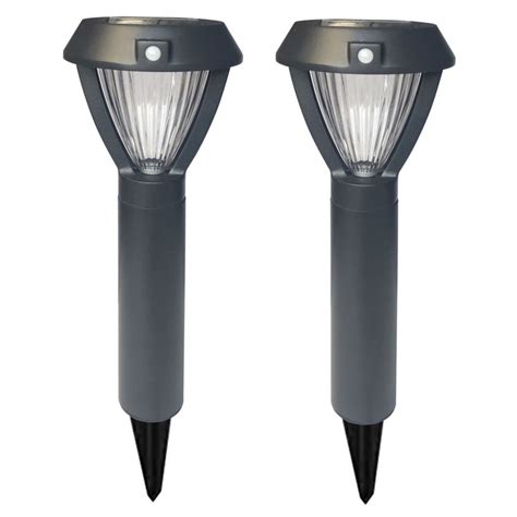 Hampton Bay 15 Lumen Black Motion Sensing Solar Led Pathway Lights 2