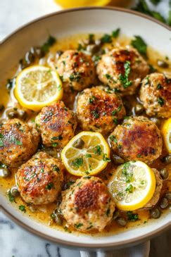 Chicken Piccata Meatballs That Oven Feelin