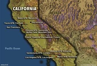 Air Force Bases In California Map