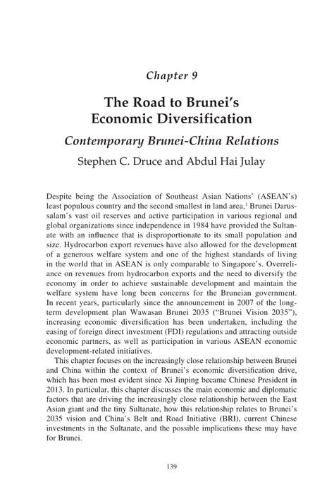 (PDF) The Road to Brunei’s Economic Diversification: Contemporary ...