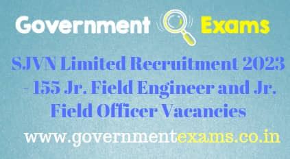 Sjvn Jr Field Engineer Officer Recruitment