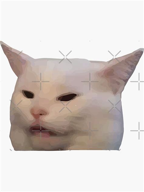 "White cat meme" Sticker for Sale by Alicia-Lee | Redbubble