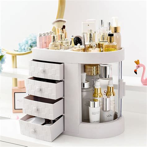 Large Capacity Transparent Desktop Dressing Box Integrated Skin Care