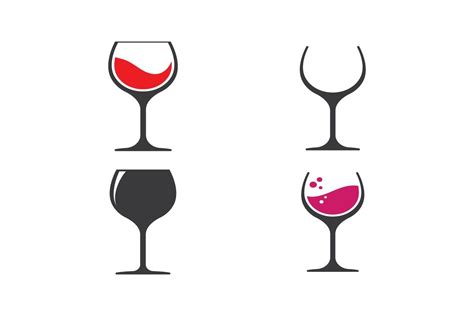 Wine Glasses Logo Icon Vector Set Graphic By Juliochaniago Creative