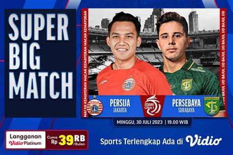 Saksikan Live Streaming BRI Liga 1 Persija Vs Persebaya Di Vidio