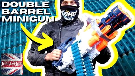 Double Barrel Foam Mini Gun Zuru X Shot Crusher Minigun Will It Shotgun Nerf Shotgun