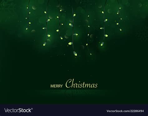 Green Merry Christmas Greeting Card Royalty Free Vector