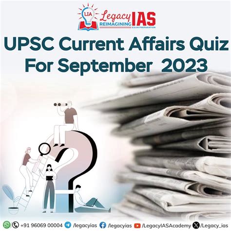 Current Affairs Quiz 02 September 2023 Legacy IAS Academy