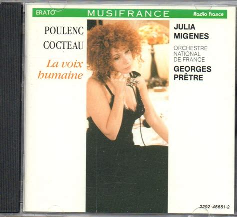 La Voix Humaine Poulenc Cocteau Migenes Pretre Amazon Es Cd Y Vinilos