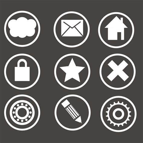 Premium Vector Nine Web Icons Set On Gray Background