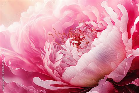 Pink Peony Background. Created with Generative AI Technology Stock Illustration | Adobe Stock