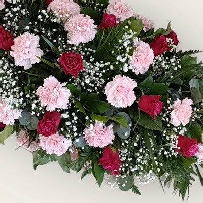 Rose And Carnation Double Ended Casket Spray Buy Online Or Call