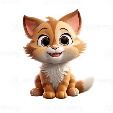 3d Linda Gato Mascota Personaje Ai Generativo 32333723 PNG