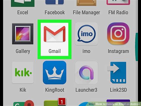 how to delete email on android
