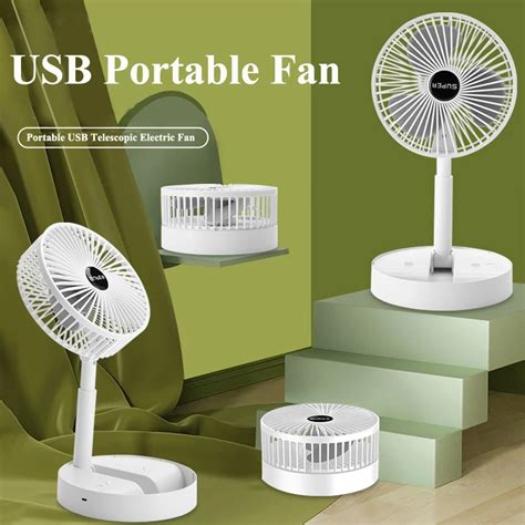 Desktop Electric Fan 180 Degree Adjustable Portable Fan Telescopic USB