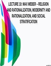 Max Weber's Analysis of Religion, Rationalization, and Social | Course Hero