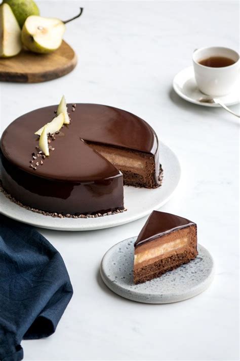 Entremets Poire Chocolat Empreinte Sucr E Easy Desserts Apple