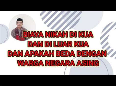 Berapa Biaya Nikah Di KUA Dan Di Luar KUA Dan Berapa Biaya Nikah Dengan