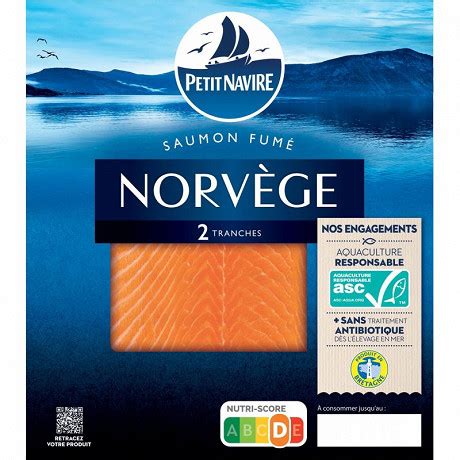 Petit Navire Saumon Fum Atlantique Norv Ge Tranches G