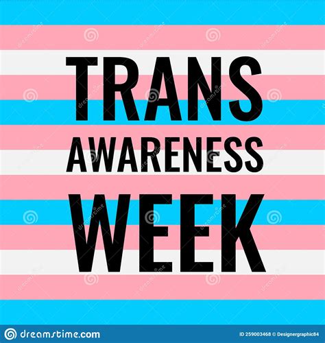 Trans Awareness Week Typography Poster Lgbt Community Event In