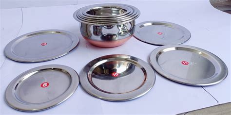 5 Pieces Stainless Steel Copper Bottom Handi Set For Home At Rs 99 Set