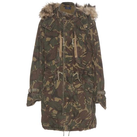 Lyst Polo Ralph Lauren Utility Camo Print Cotton Coat In Green