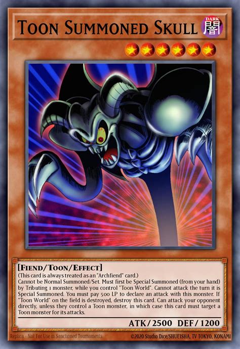 toon summoned skull yu gi  card  ygoprodeck