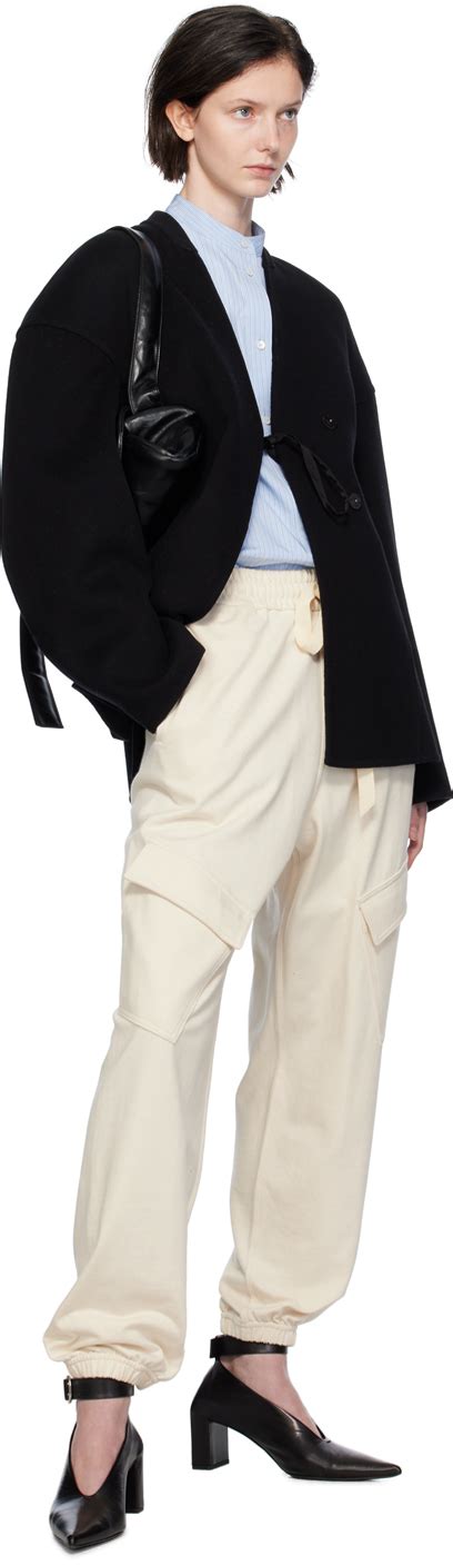 Jil Sander Off White Cargo Pocket Lounge Pants Jil Sander