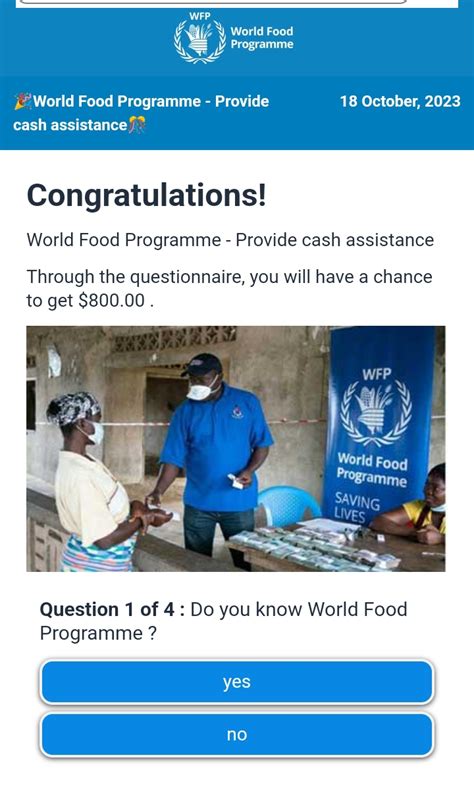 Fact-check: Is the World Food Programme giving out $800,000 to ...