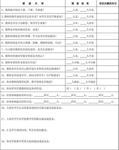 任课教师满意度调查问卷汇总表word文档在线阅读与下载无忧文档